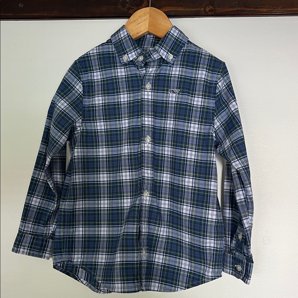 Vineyard Vines Plaid Button-Up Shirt- Size 3T